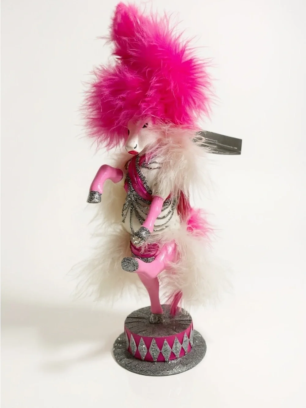 CowParade Bovina The Las Vegas Showcow 2002 Figurine #7259 Pink Feather